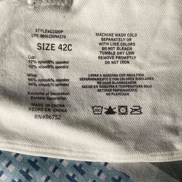 George Back Smoothing Bra White 42C New - Picture 6 of 7